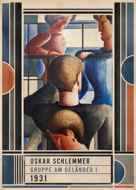 Oskar Schlemmer Gruppe Am Geländer I No5 - Plakát