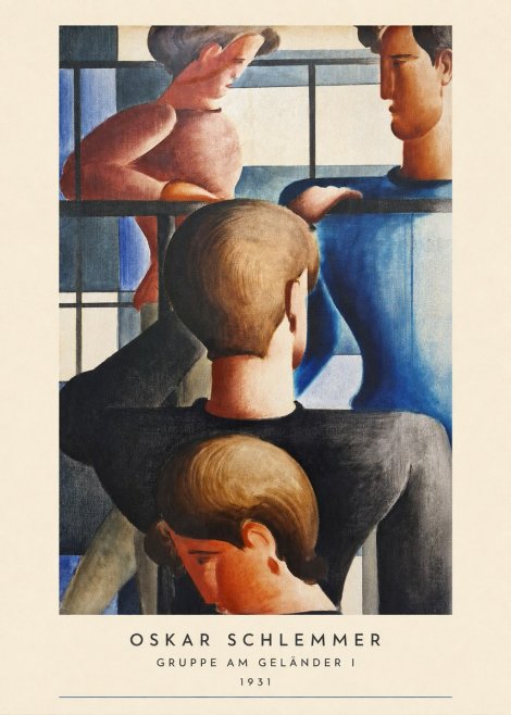 Oskar Schlemmer Gruppe Am Geländer I No6 - Plakát