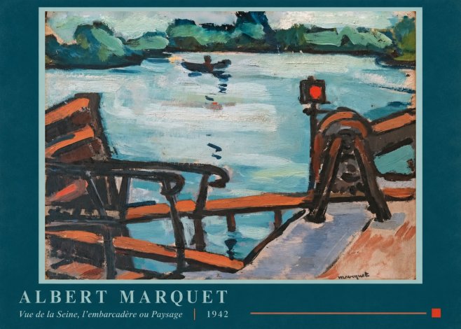 Albert Marquet Vue De La Seine, L'embarcadère Ou Paysage No5 - Plakát