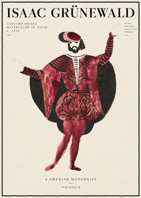 Isaac Grünewald Costume Design II No6 - Plakát