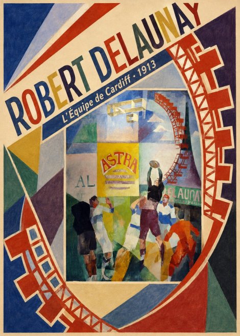 Robert Delaunay L'équipe De Cardiff - 1913 No4 - Plakát