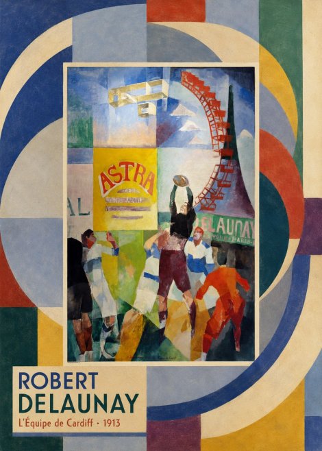 Robert Delaunay L'équipe De Cardiff - 1913 No6 - Plakát