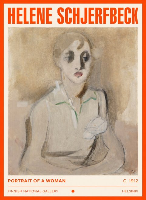 Helene Schjerfbeck Portrait of a Woman I No2 - Plakát