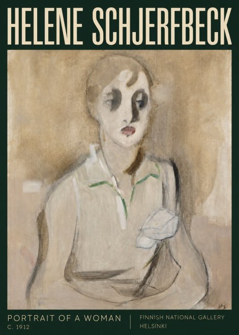 Helene Schjerfbeck Portrait of a Woman I No4 - Plakát