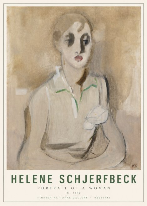 Helene Schjerfbeck Portrait of a Woman I No6 - Plakát