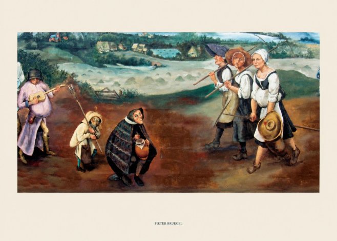 Pieter Bruegel Flemish Peasant Scene No6 - Plakát