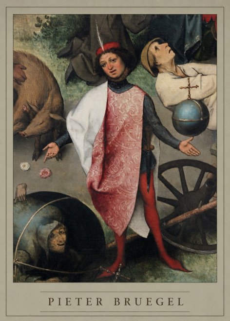 Pieter Bruegel Netherlandish Proverbs II No4 - Plakát