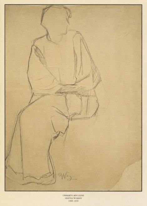 Umberto Boccioni Seated Woman No5 - Plakát