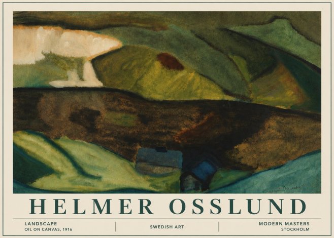 Helmer Osslund Landscape No6 - Plakát
