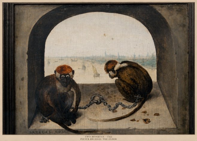 Pieter Bruegel Two Monkeys II No5 - Plakát