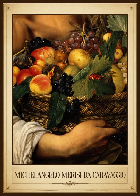 Michelangelo Merisi da Caravaggio Basket of Fruit No1 - Plakát