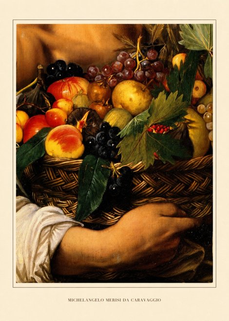 Michelangelo Merisi da Caravaggio Basket of Fruit No6 - Plakát