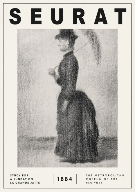 Seurat Study for "a Sunday on La Grande Jatte" No2 - Plakát