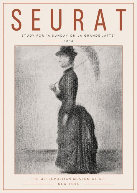 Seurat Study for "a Sunday on La Grande Jatte" No6 - Plakát