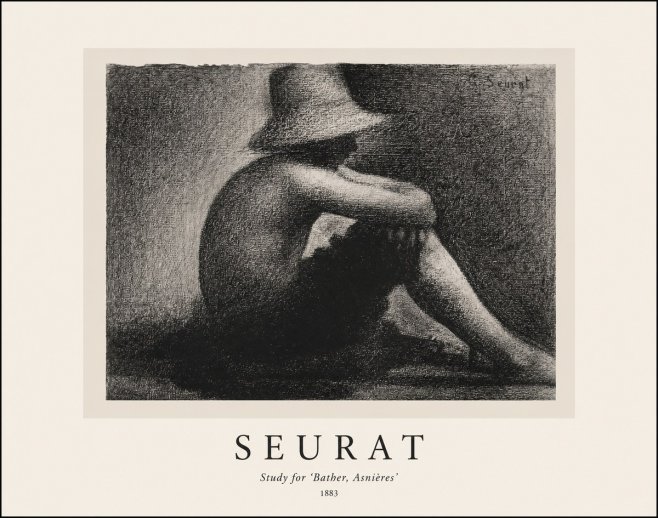 Seurat Study for 'Bather, Asnières' No1 - Plakát