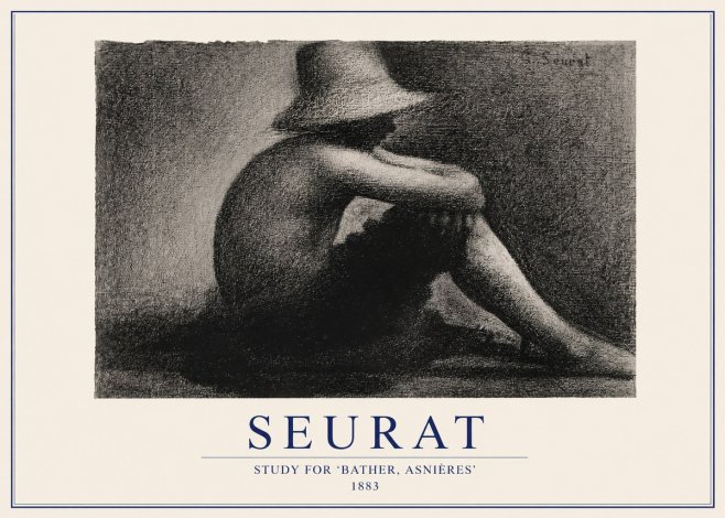 Seurat Study for 'Bather, Asnières' No2 - Plakát