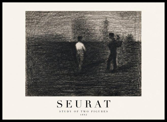 Seurat Study of Two Figures No1 - Plakát