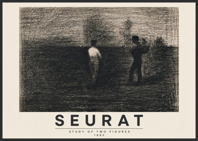 Seurat Study of Two Figures No3 - Plakát