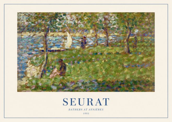 Seurat Bathers at Asnières I No1 - Plakát
