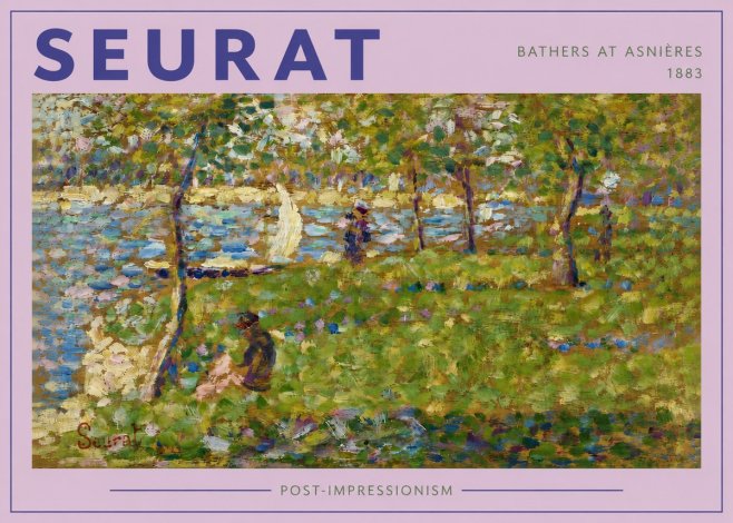 Seurat Bathers at Asnières I No4 - Plakát