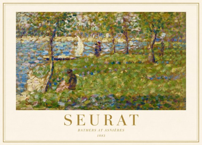 Seurat Bathers at Asnières I No5 - Plakát