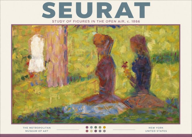 Seurat Study of Figures in the Open Air, C. 1886 No2 - Plakát