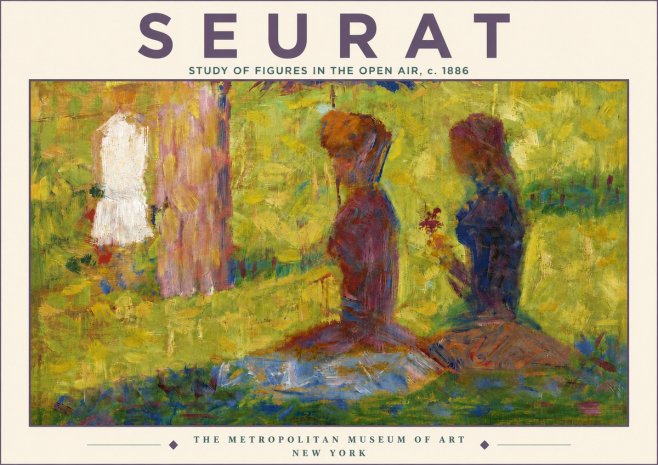 Seurat Study of Figures in the Open Air, C. 1886 No5 - Plakát