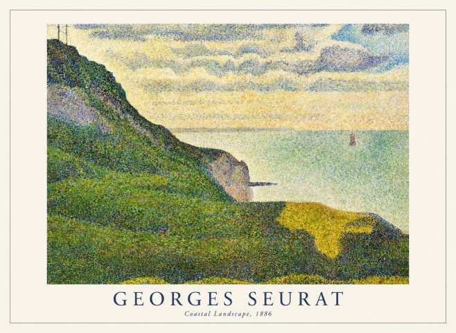 Seurat Coastal Landscape, 1886 No1 - Plakát