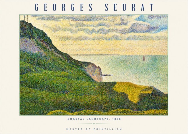Seurat Coastal Landscape, 1886 No3 - Plakát