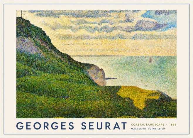 Seurat Coastal Landscape, 1886 No4 - Plakát