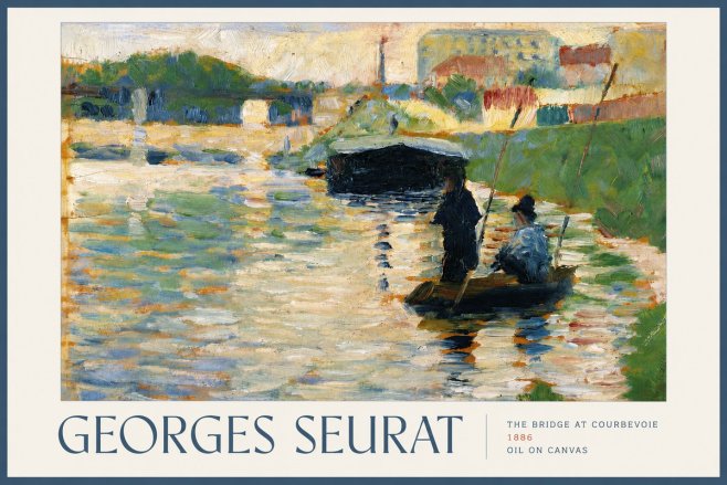 Seurat The Bridge at Courbevoie No2 - Plakát