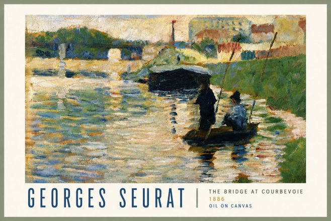 Seurat The Bridge at Courbevoie No5 - Plakát