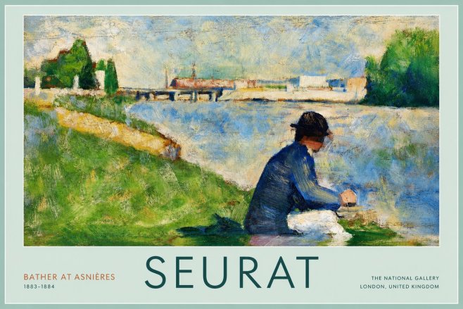 Seurat Bather at Asnières No2 - Plakát
