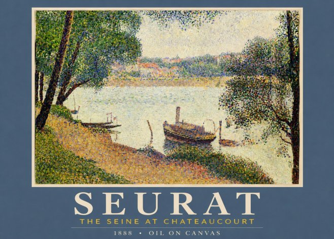 Seurat The Seine at Chateaucourt No2 - Plakát