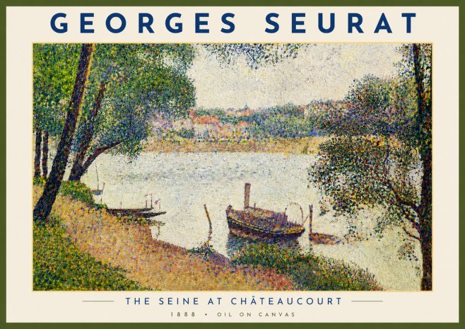 Seurat The Seine at Chateaucourt No6 - Plakát
