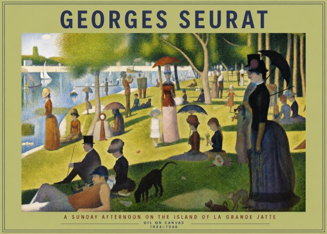 Seurat A Sunday Afternoon on the Island of La Grande Jatte III No5 - Plakát