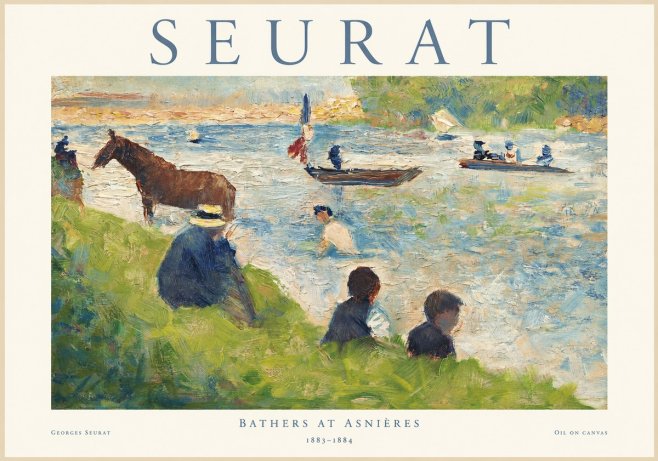 Seurat Bathers at Asnières II No1 - Plakát
