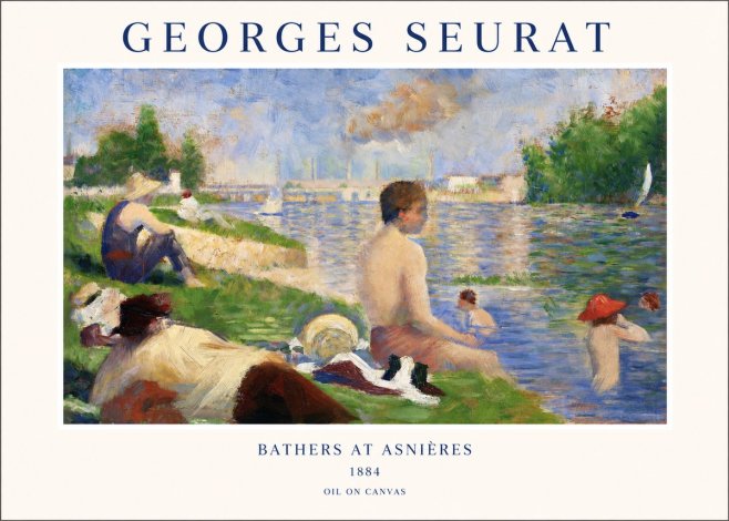 Seurat Bathers at Asnières III No1 - Plakát