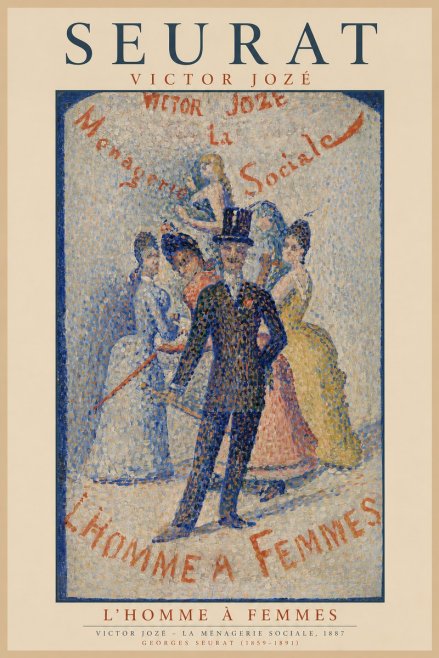 Seurat L'homme À Femmes No1 - Plakát