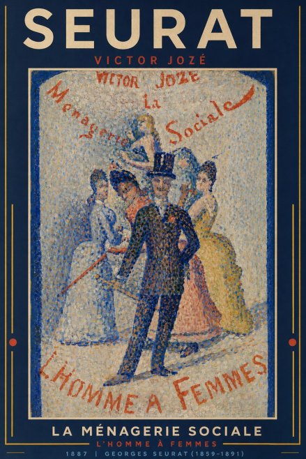 Seurat L'homme À Femmes No2 - Plakát