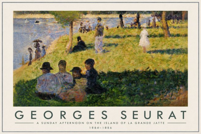 Seurat A Sunday Afternoon on the Island of La Grande Jatte IV No6 - Plakát