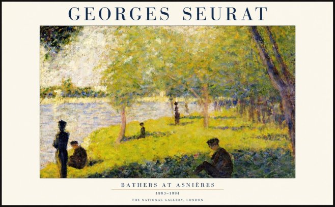Seurat Bathers at Asnières IV No1 - Plakát