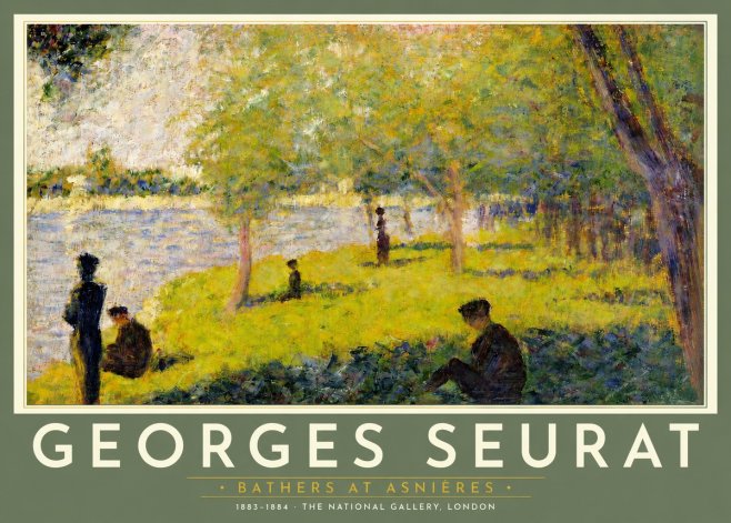 Seurat Bathers at Asnières IV No2 - Plakát