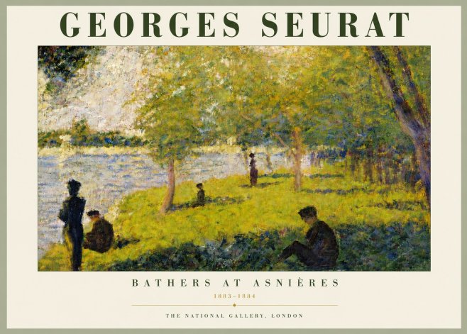Seurat Bathers at Asnières IV No6 - Plakát
