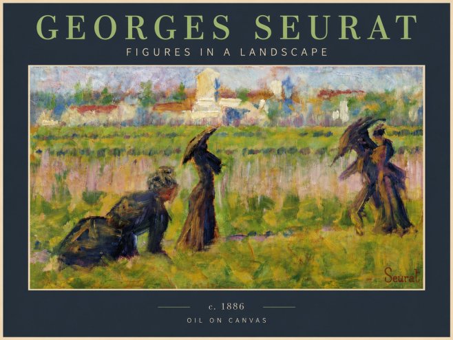 Seurat Figures in a Landscape No5 - Plakát