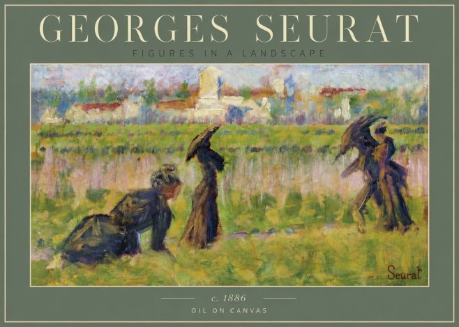 Seurat Figures in a Landscape No6 - Plakát