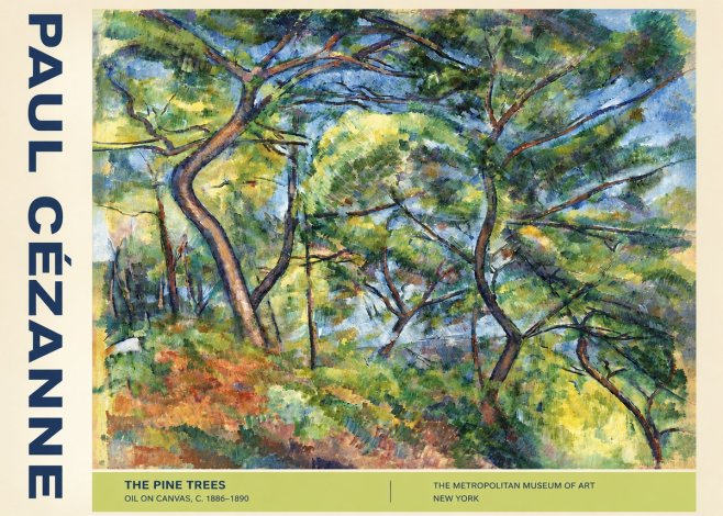 Paul Cézanne The Pine Trees No4 - Plakát