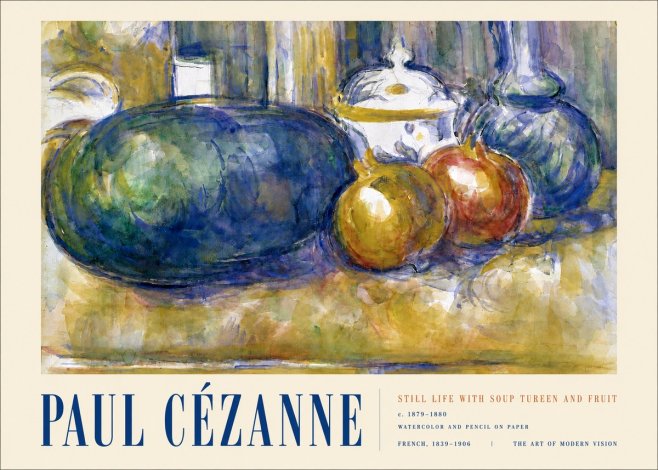 Paul Cézanne Still Life with Apples and Vessels No4 - Plakát