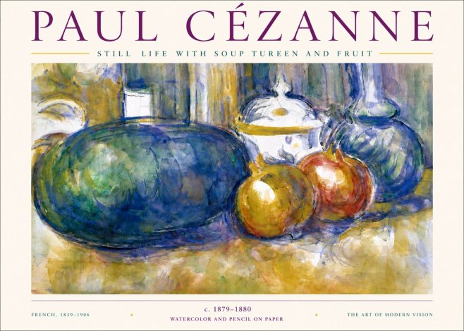 Paul Cézanne Still Life with Apples and Vessels No6 - Plakát