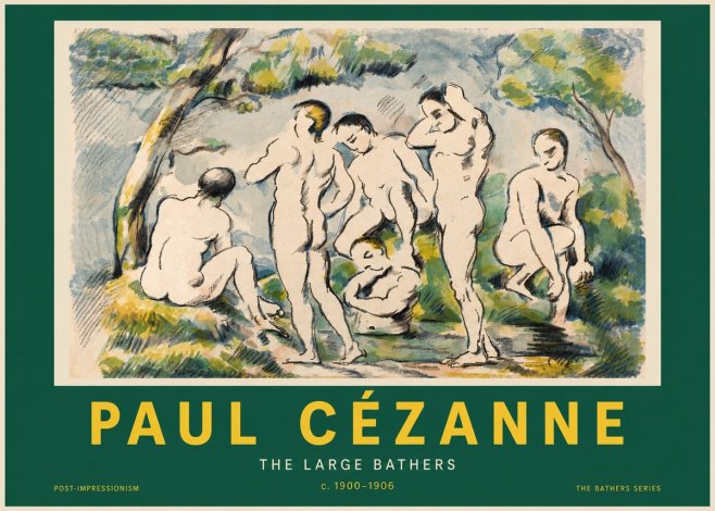 Paul Cézanne The Large Bathers I No2 - Plakát